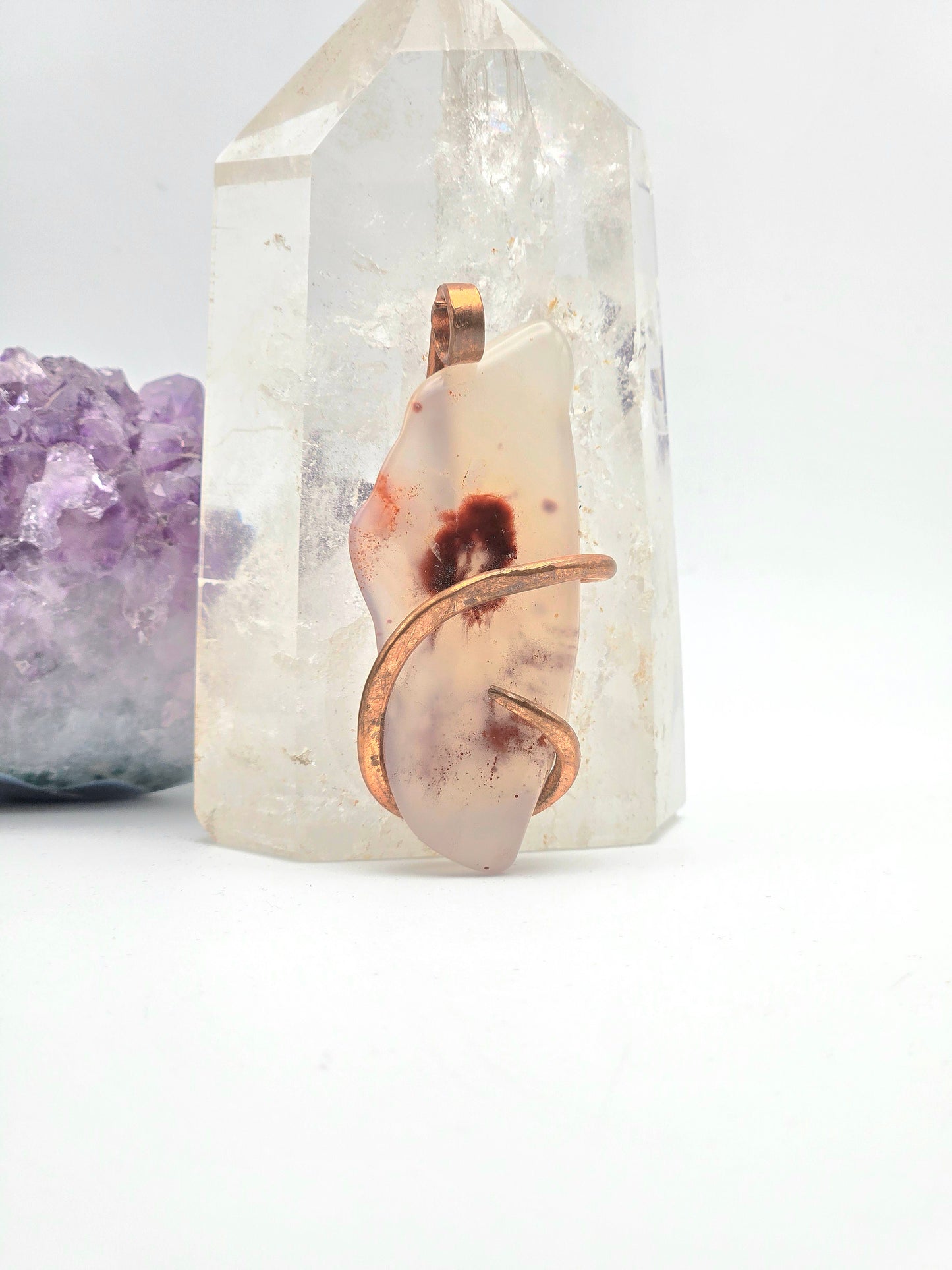 Carnelian Agate Pendant with Copper