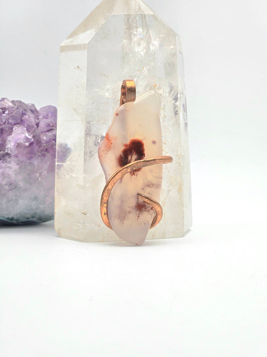 Carnelian Agate Pendant with Copper