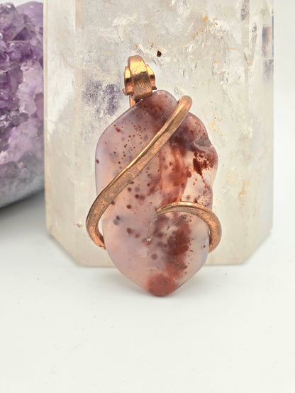 Carnelian Agate Pendant with Copper