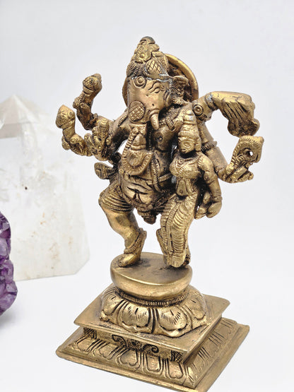 Brass Ganesha Dancing (5.75 inch)